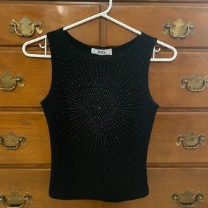 Obé vintage black sparkly top